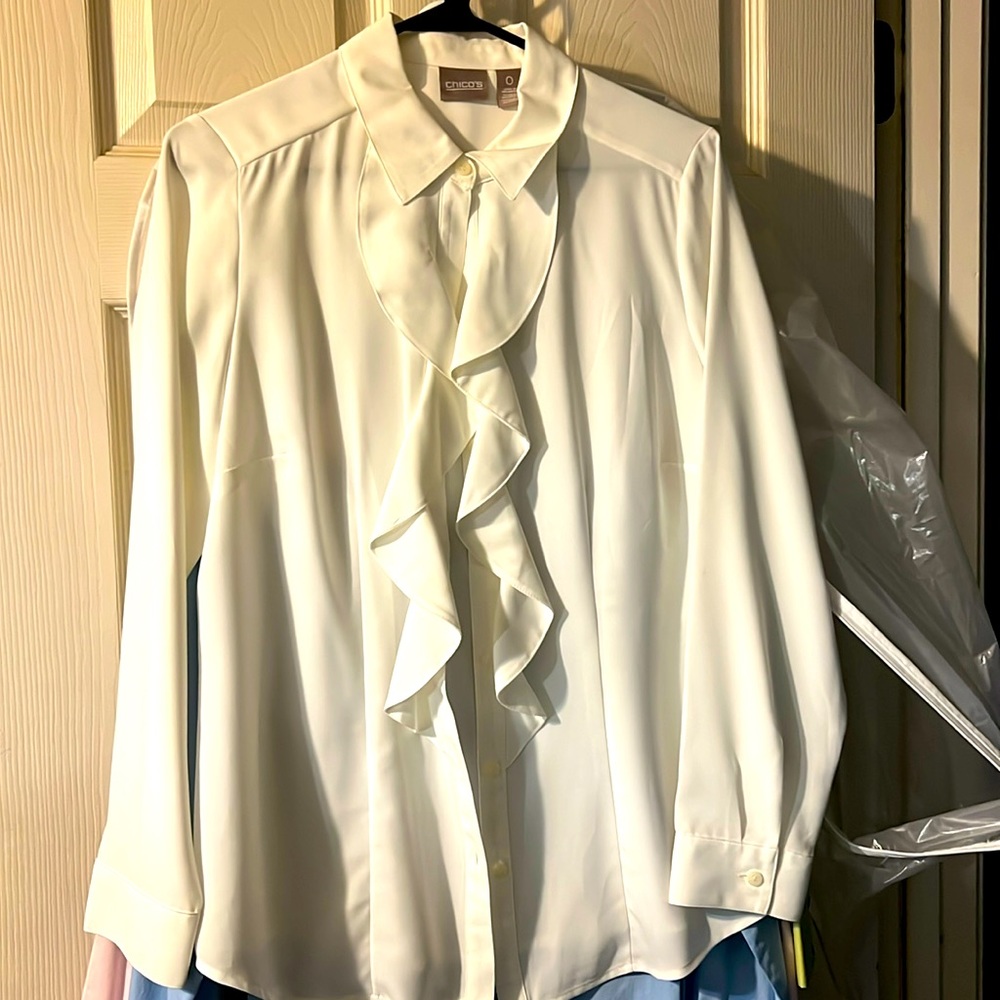 Silky white blouse